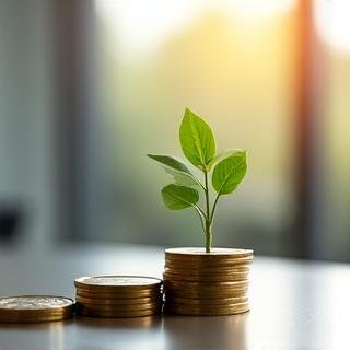 Abstract representation of financial growth and savings